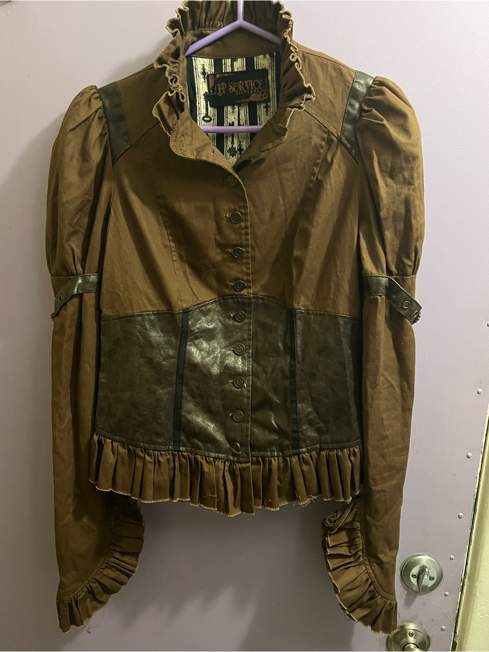 RARE VINTAGE Lip Service "Step In Time" Steampunk Corset Buckle Jacket, size L